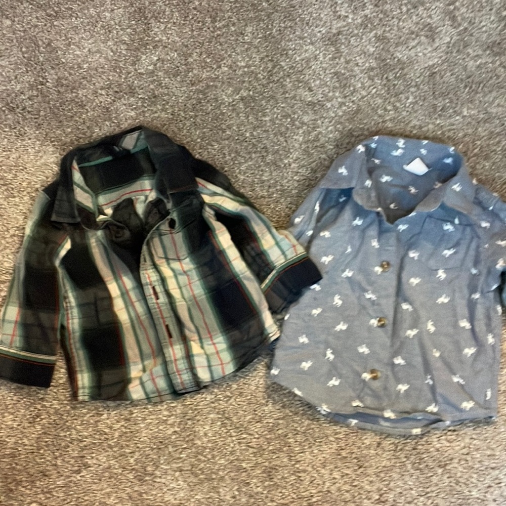 Two boys button up shirts